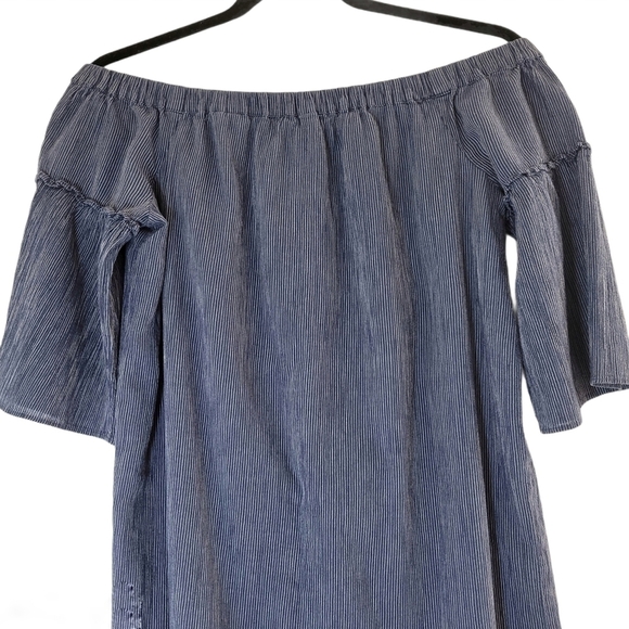 Madewell Off the Shoulder Bell Sleeve Dress - Picture 6 of 13